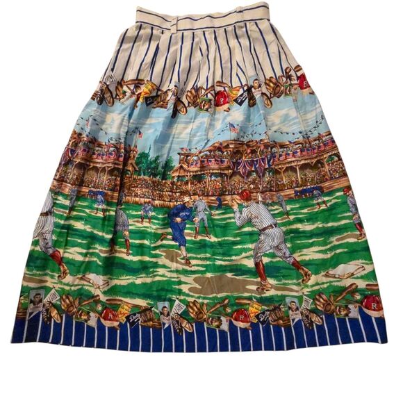VTG Sharon Young 6 Skirt RARE Houston Astros Los Angeles Dodgers Game MLB - Picture 2 of 10